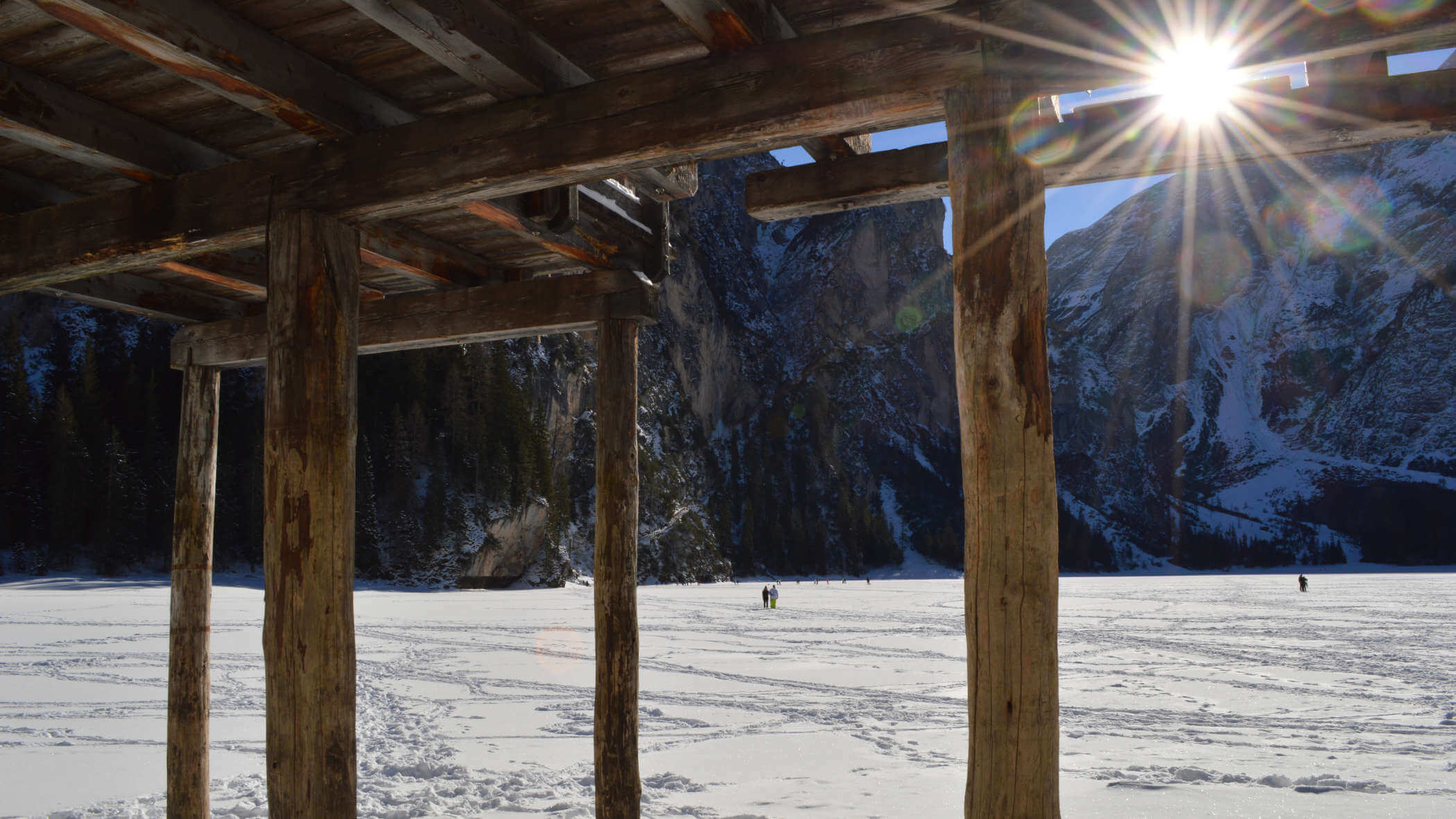 Lago di Braies in inverno