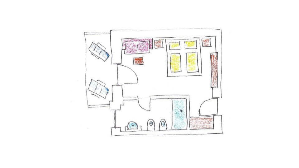 Stanza matrimoniale Dolomit - Piantina