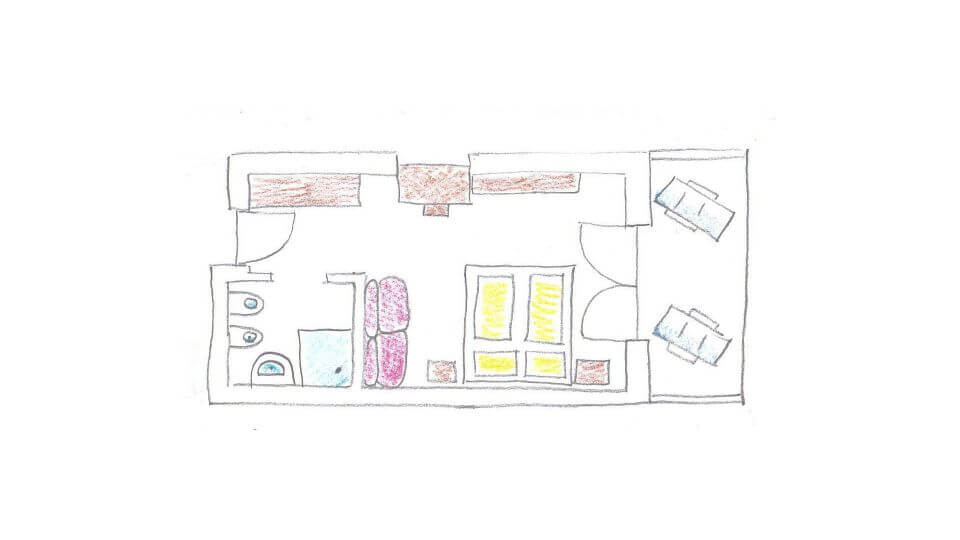 Stanza matrimoniale St. Veit - Piantina